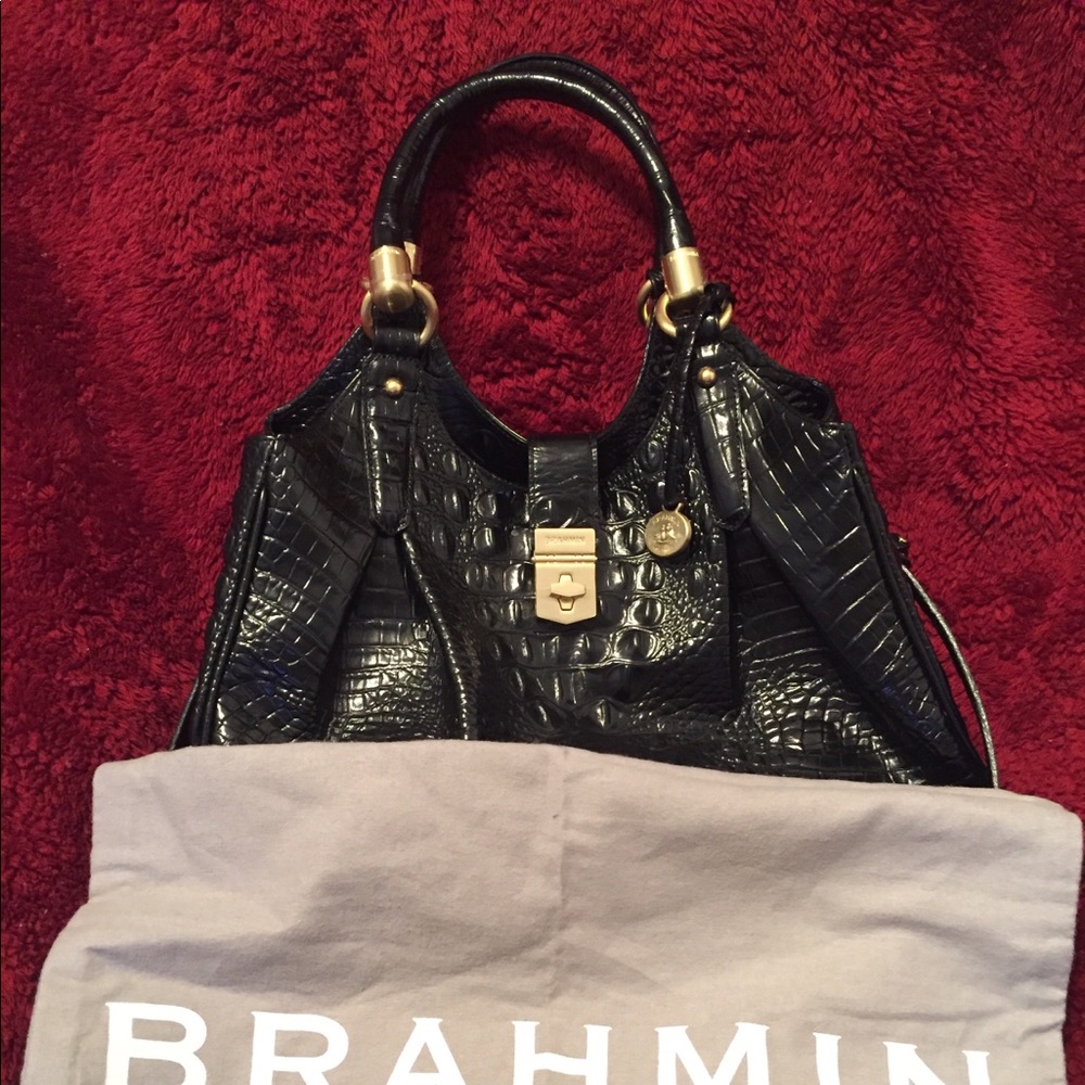 Brahim - Elisa Melbourne Embossed leather hobo